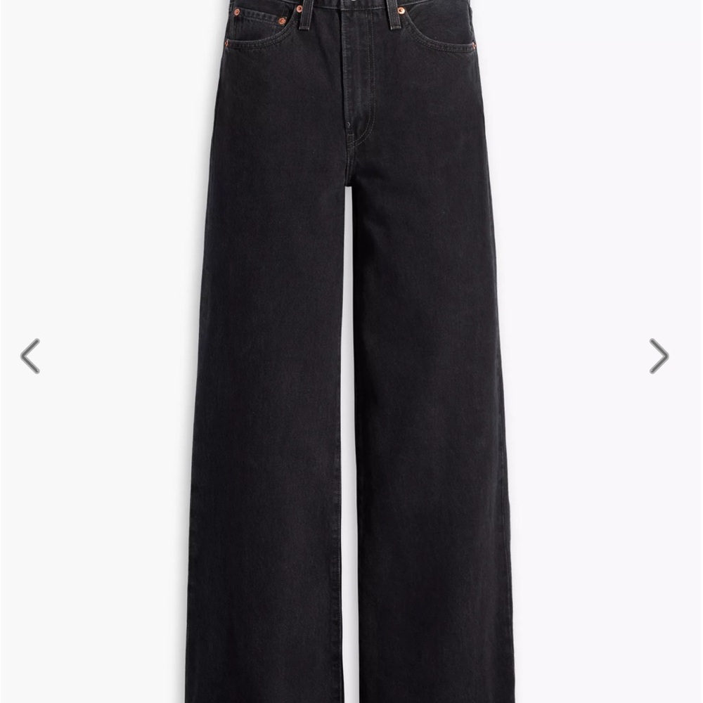 Levi ribecage Black Wide-Leg Jeans for Women
